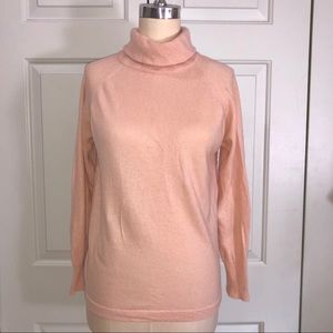 Vintage BRAEMAR Cashmere Sweater Pink Salmon Size Medium
